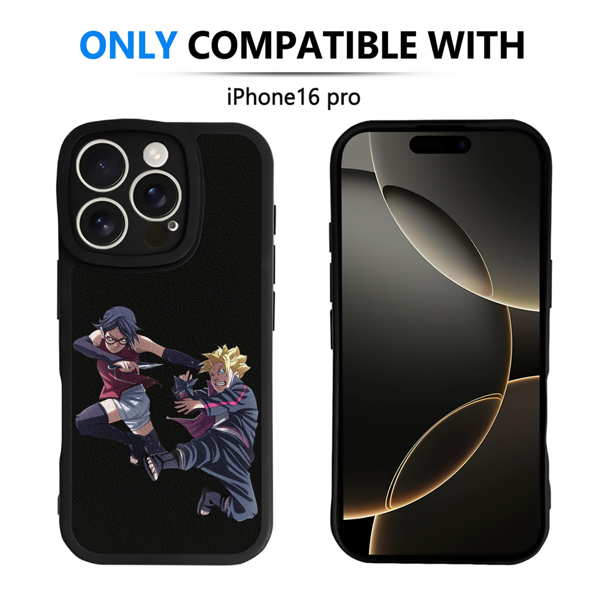 （画像用） NARUTO -ナルト- うちは サラダ Uchiha Sarada 【iPhone 16シリーズ対応】シリコンスマホケース（レザー調） 材質：シリコン